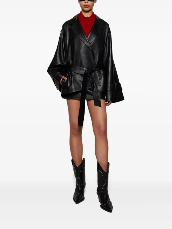 【関税込み】TOVE ブラック Zoya レザージャケット TOVE Zoya Jacket | Black | FARFETCH JO