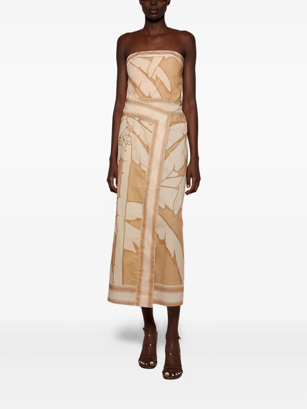 Johanna Ortiz Katoenen midi-jurk - Beige