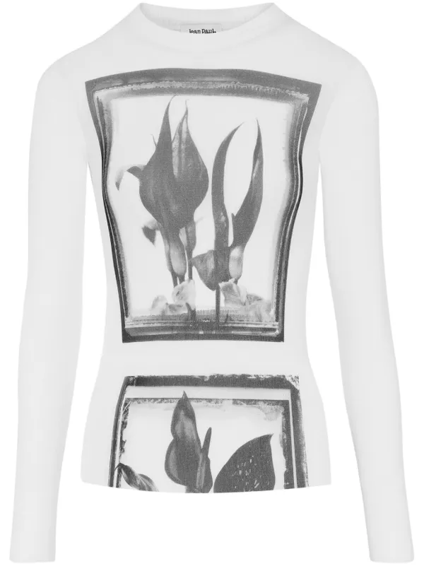 Jean Paul Gaultier Flowers Cadres Top | White | FARFETCH ZA