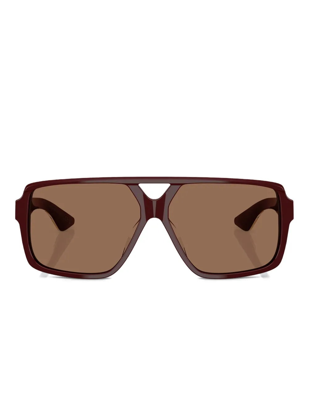 Khaite X Oliver Peoples Pilot-square Sunglasses In Brown