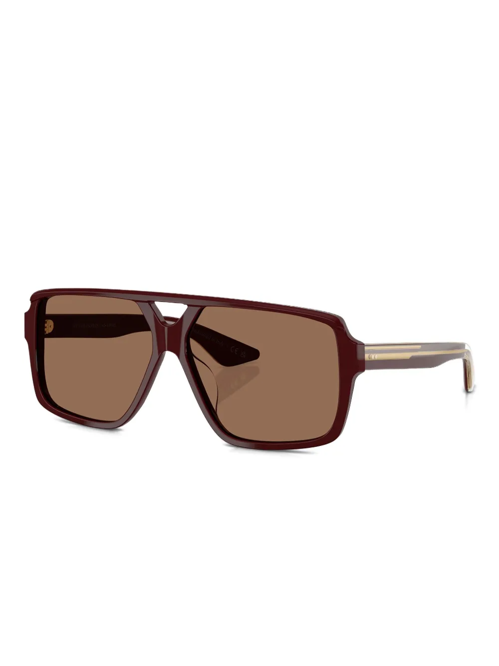 KHAITE x Oliver Peoples pilot-square sunglasses - Bruin