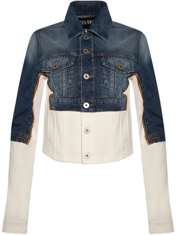 Jean Paul Gaultier クロップド デニムジャケット | ブルー | FARFETCH JP