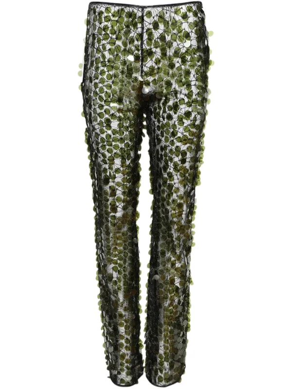 Coperni スパンコール フレアパンツ | グリーン | FARFETCH JP