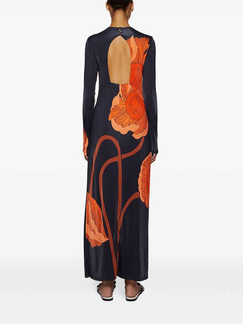 Johanna Ortiz Colourful Allegory Ankle Dress In Blau