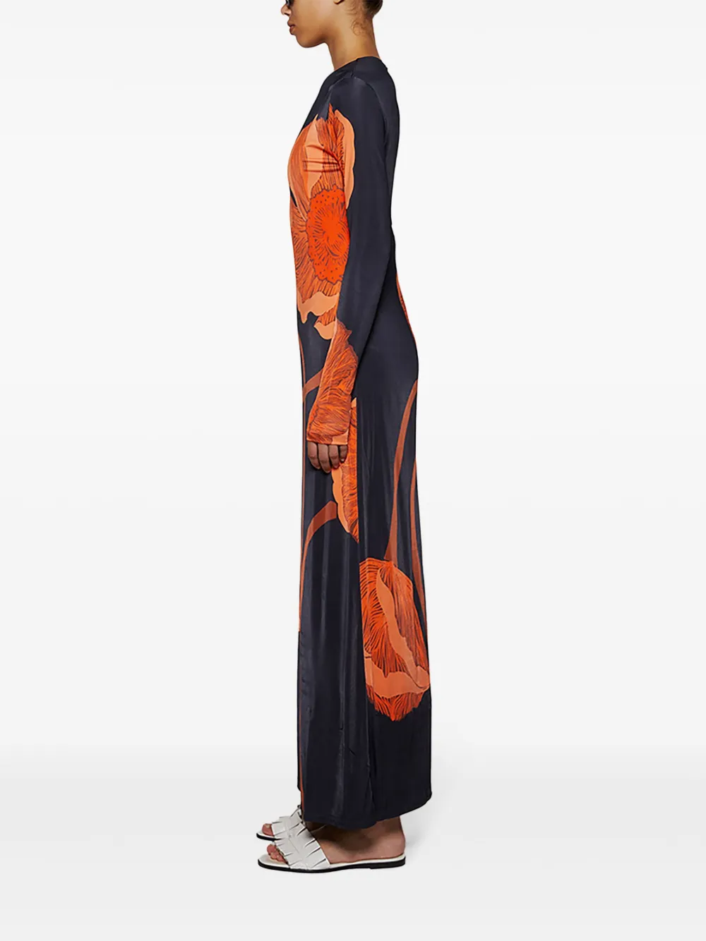 Johanna Ortiz Colourful Allegory Ankle Dress In Blau