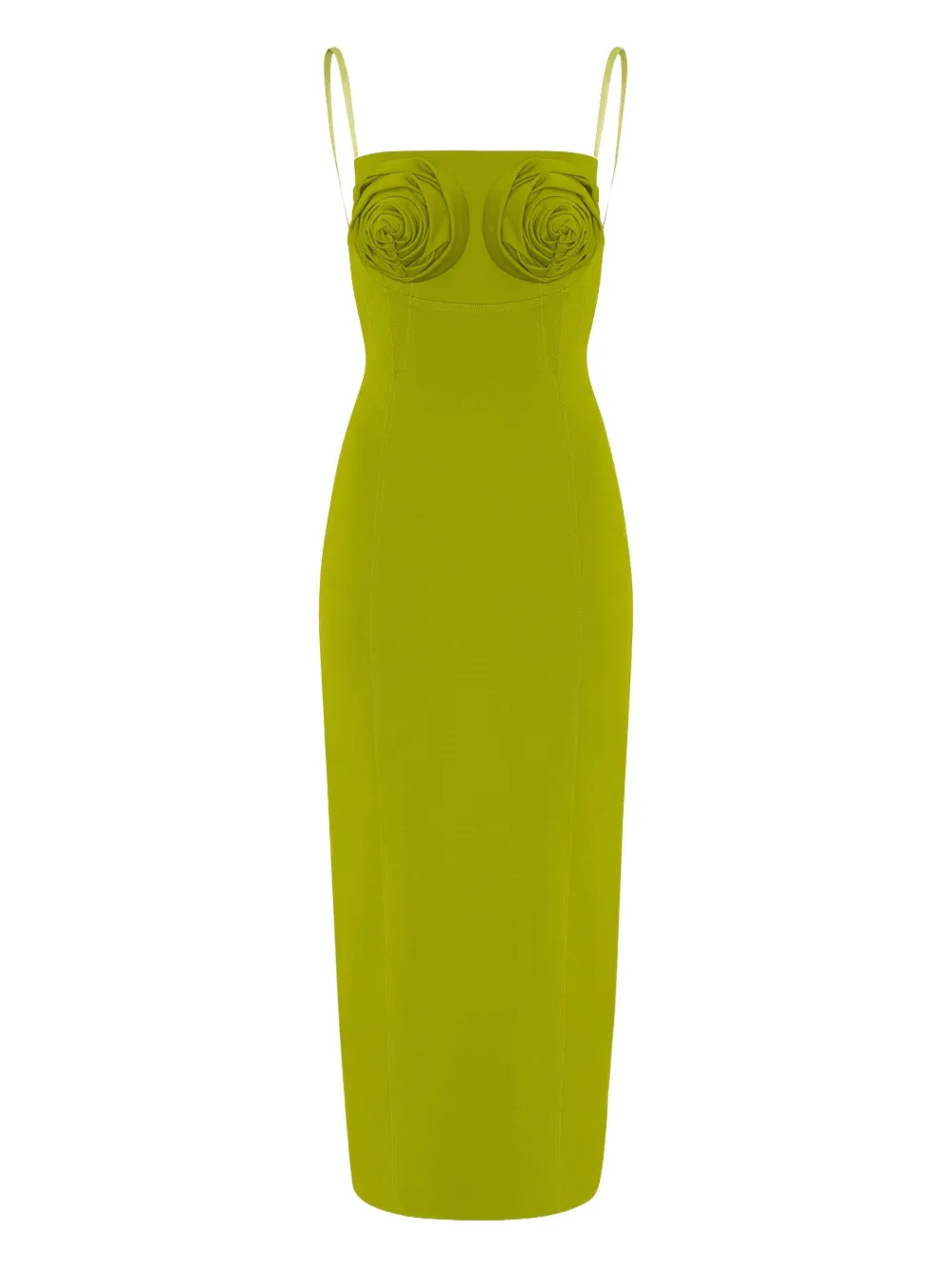 JEAN PAUL GAULTIER ROSE-EMBELLISHED MIDI DRESS