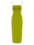 Jean Paul Gaultier rose-embellished midi dress - Green