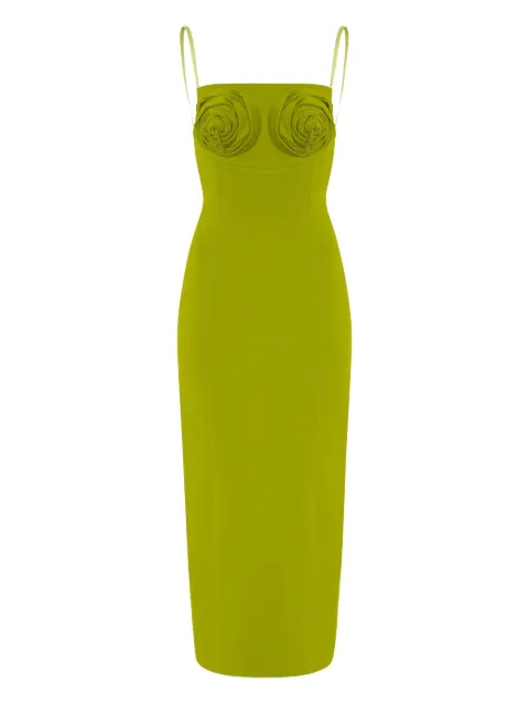 Jean Paul Gaultier rose-embellished midi dress