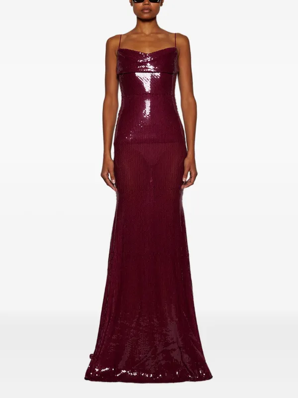alex perry red dress Alex Perry Draped Satin Corset Gown in Red
