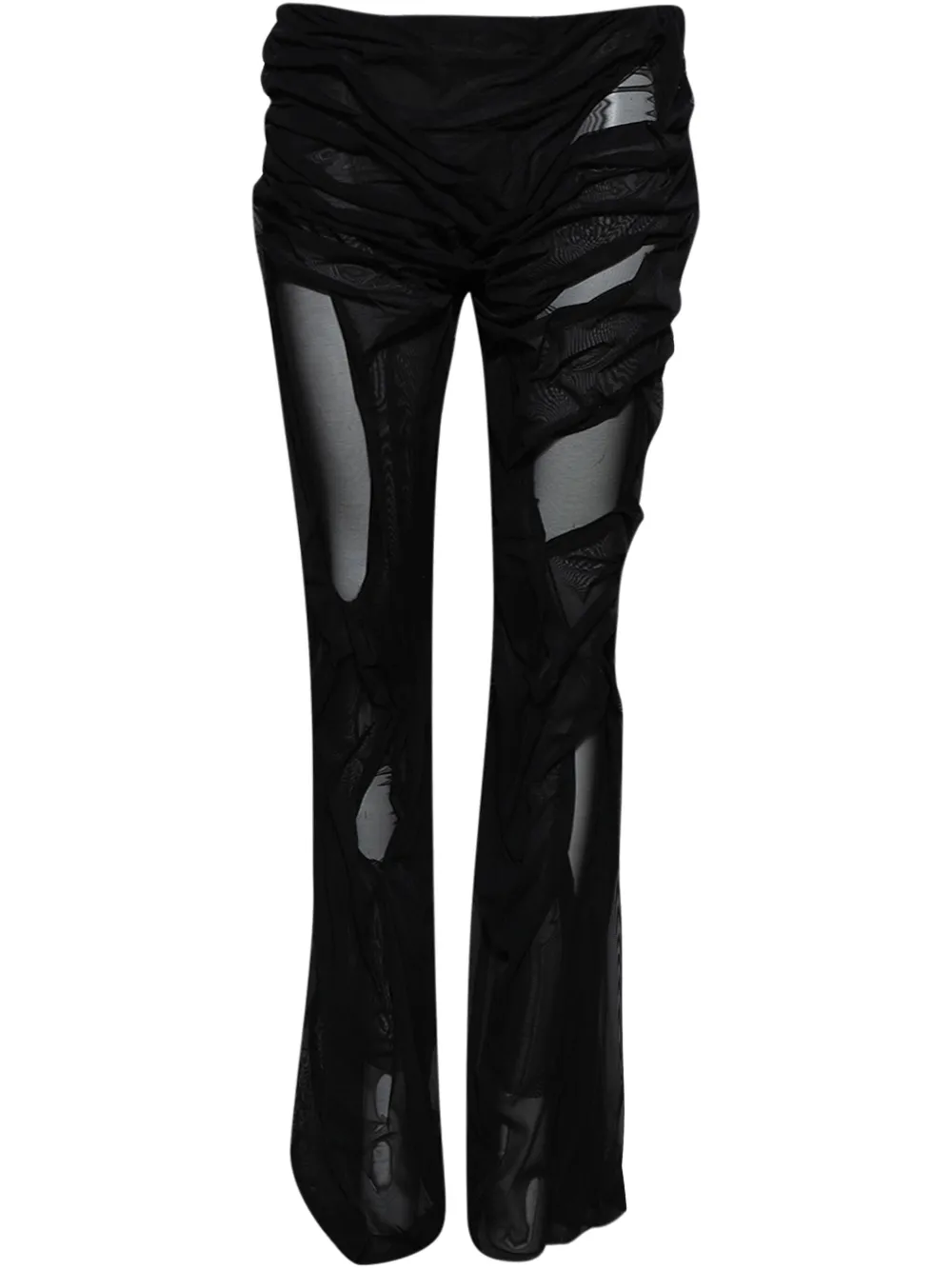 hand-draped wetlook trousers