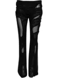 Di Petsa hand-draped wetlook trousers - Black