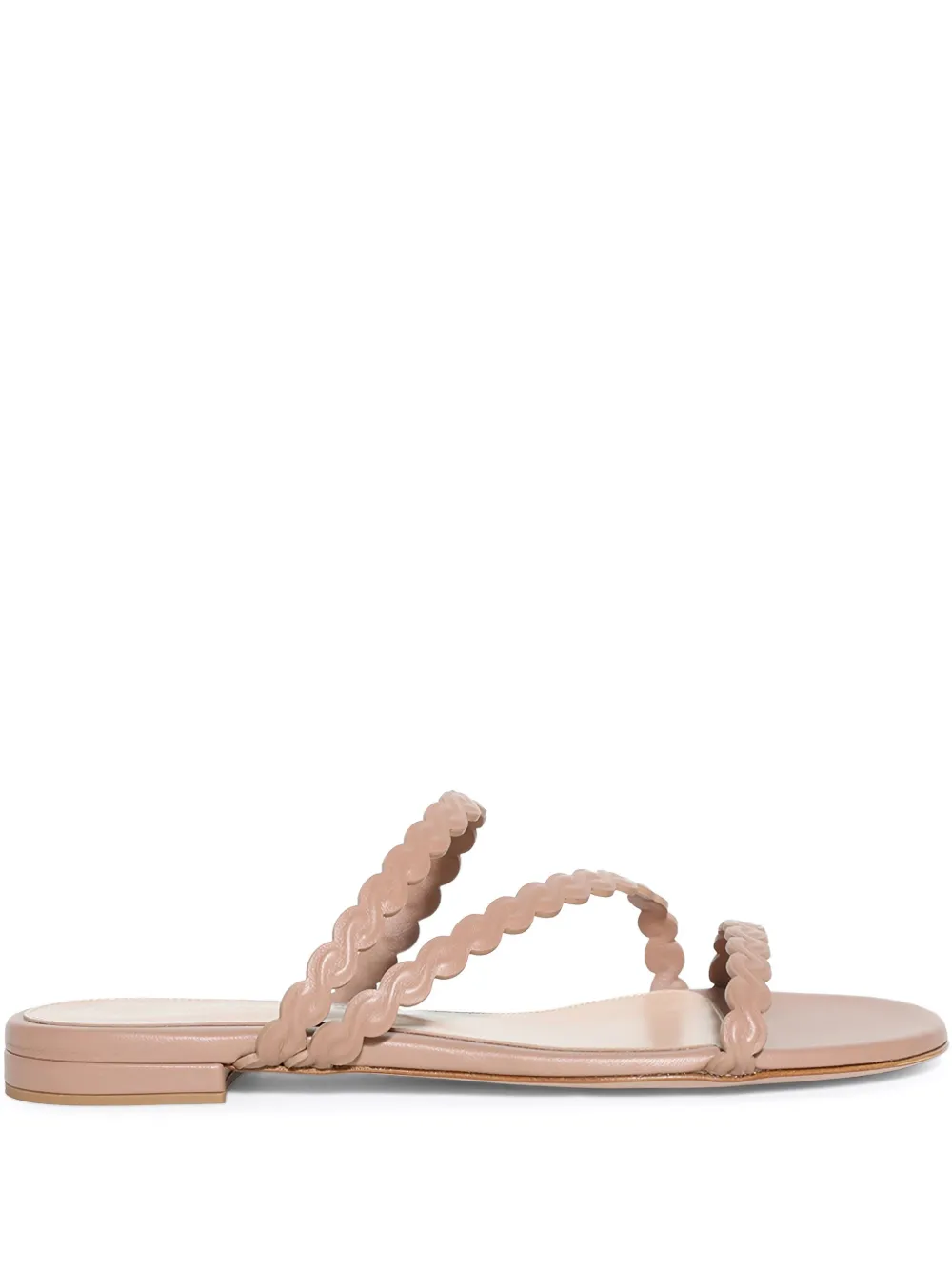 Gianvito Rossi leather slides Neutrals
