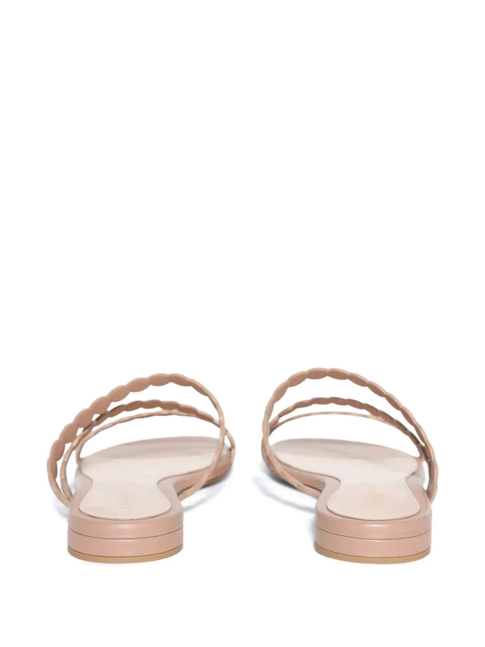 Gianvito Rossi leather slides Neutrals