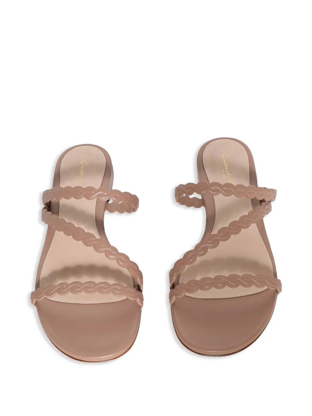 Gianvito Rossi leather slides - Beige