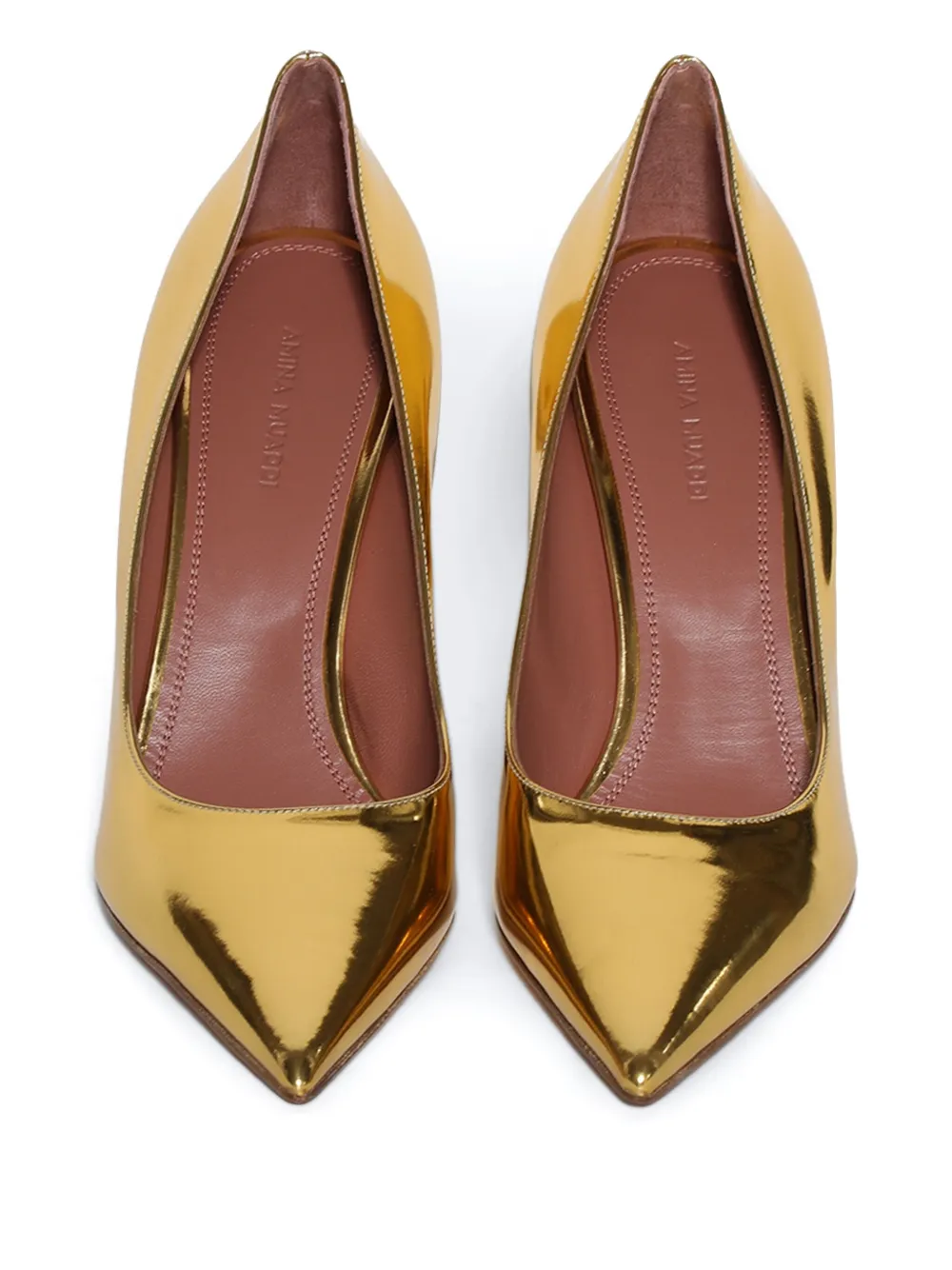 Amina Muaddi 95 mm Ami pumps - Goud