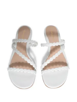 Gianvito Rossi レザーサンダル | ホワイト | FARFETCH JP