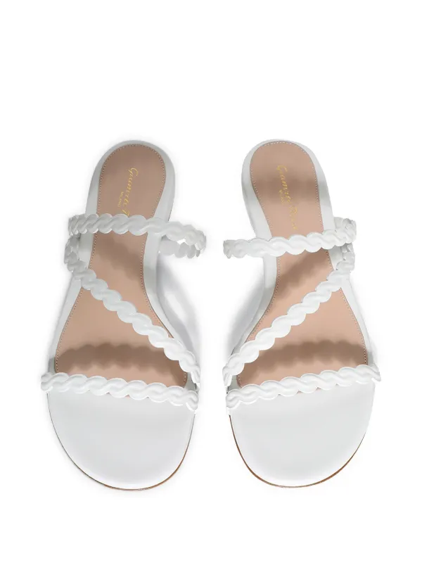 Gianvito Rossi レザーサンダル | ホワイト | FARFETCH JP