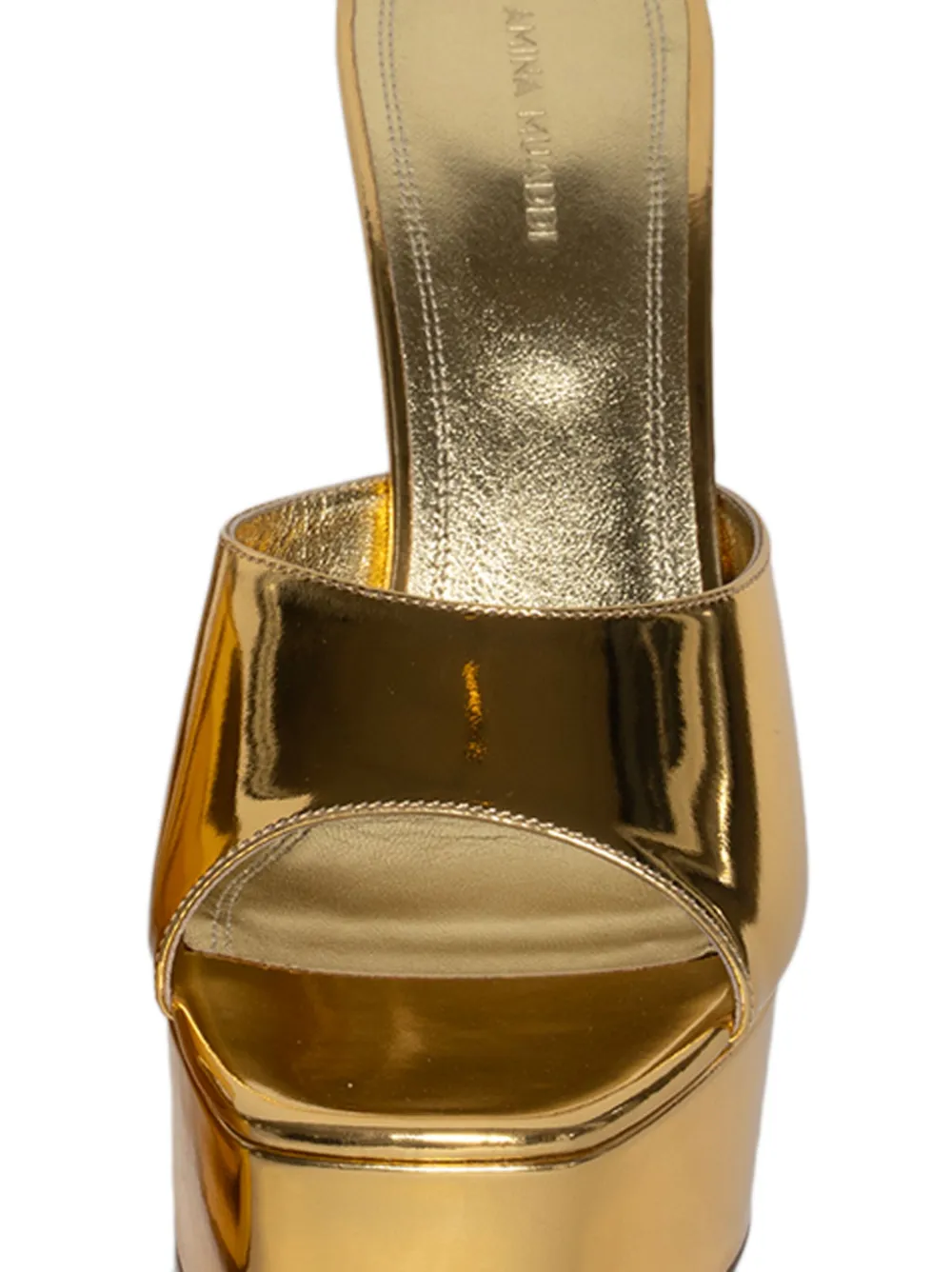 Amina Muaddi 140 mm Dalida muiltjes Goud