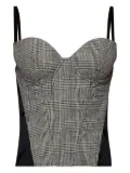 VETEMENTS checked corset top - Grey