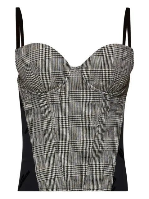 VETEMENTS checked corset top