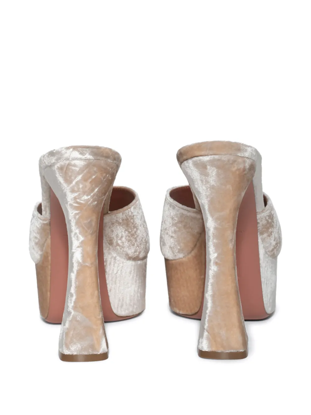 Amina Muaddi 140 mm Dalida muiltjes Beige