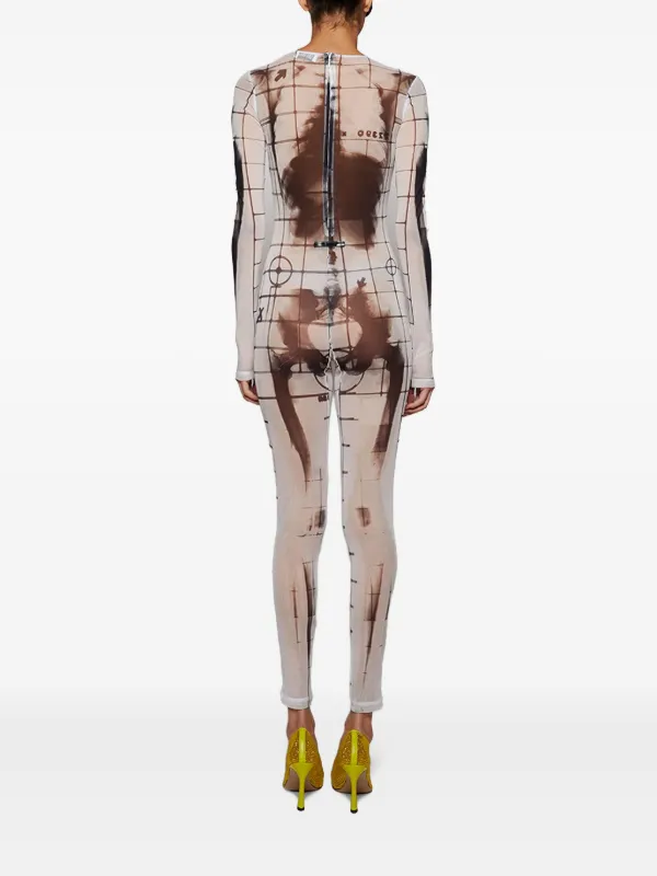 Jean Paul Gaultier Squeletor-print Jumpsuit | White | FARFETCH