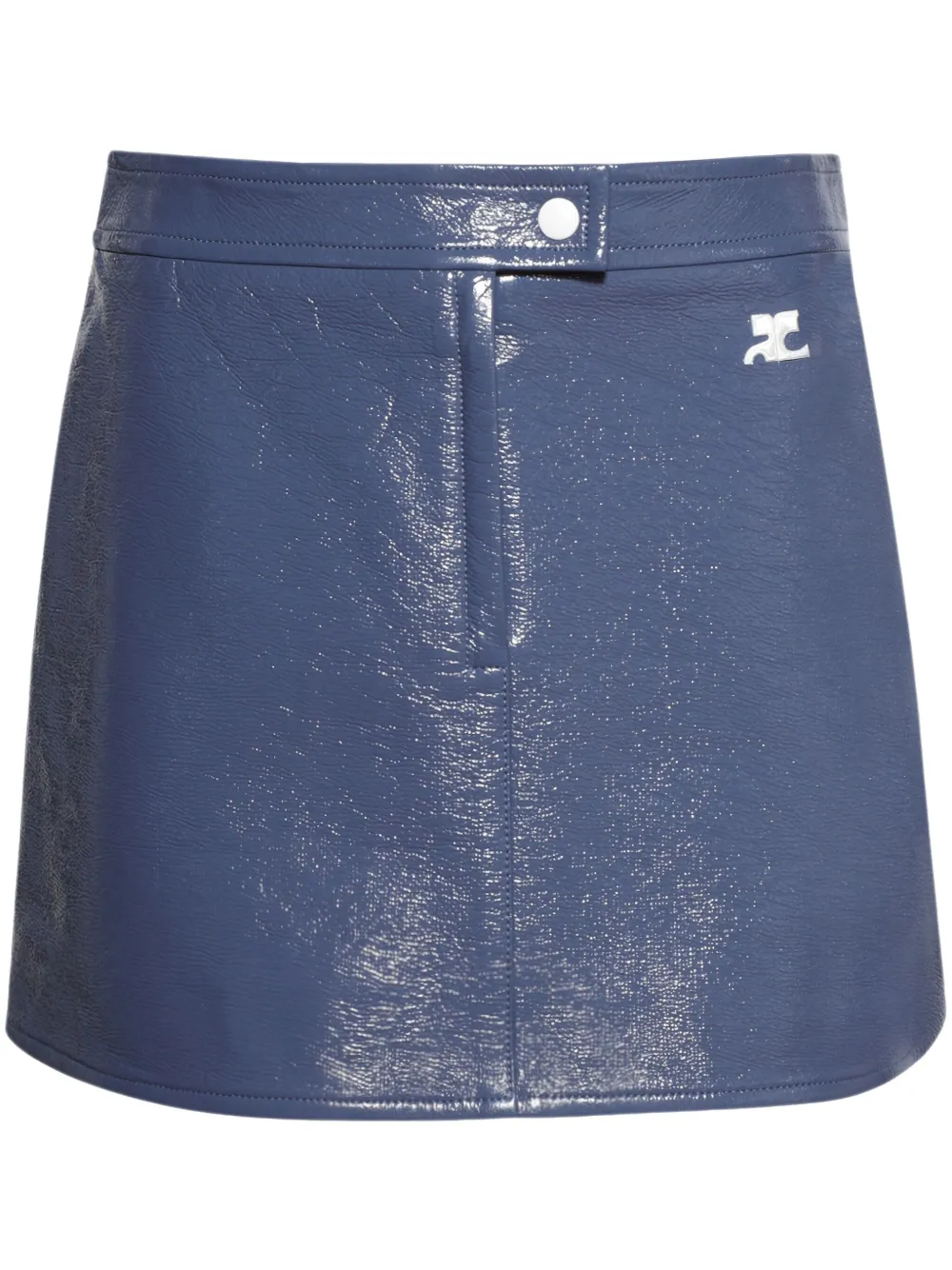 Courrèges Mini-rok met logo Blauw