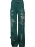 Christopher Esber Arboreal wide-leg jeans - Green