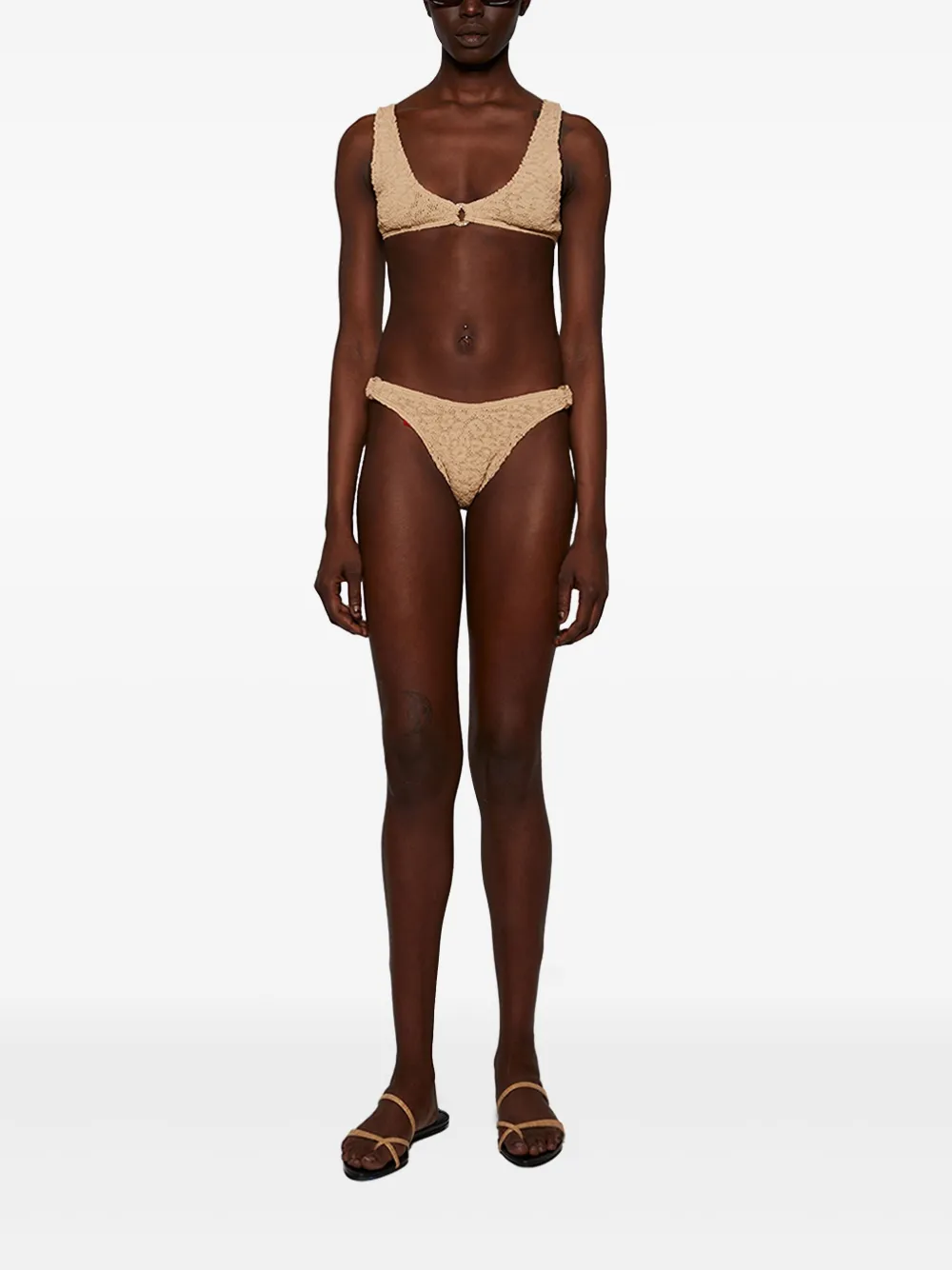 BOUND Bikinislip met print - Beige