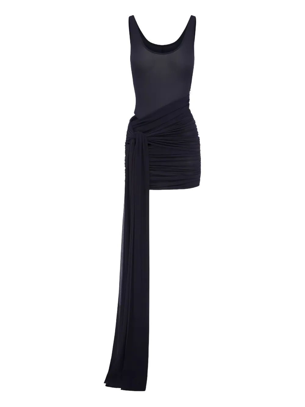ruched mini dress