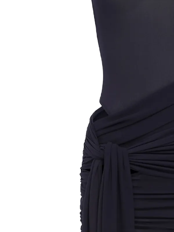 princess polly baby blue dress Alex Perry Strapless Draped Stretch-velvet Mini Dress In Black