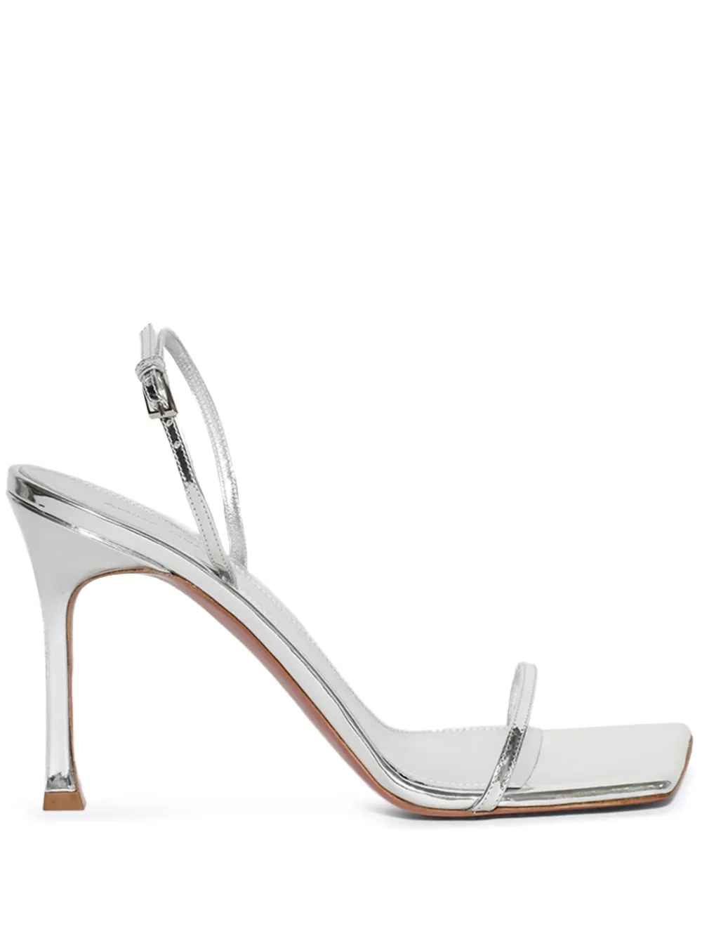 Amina Muaddi 95 mm Maya pumps Zilver