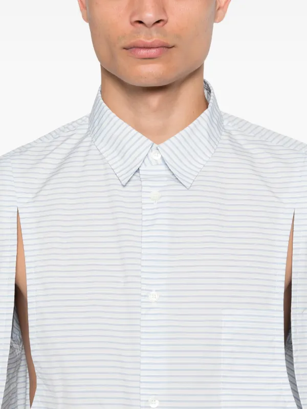 Comme Des Garçons HommePlus stripe shirt Comme Des Garçons Homme Plus Striped Shirt | White | FARFETCH AZ