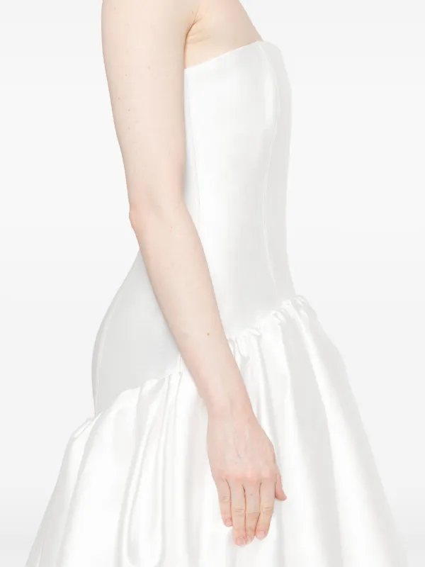 SOLACELONDON ワンピース ドレス Cassias bandeau satin 1055233 Cassias bandeau satin gown in green - Solace London | Mytheresa
