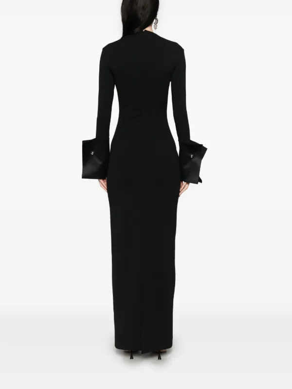 SOLACE LONDON Chloe ロング ドレス シンプル 関税込 Solace London Chloe Maxi Dress | Black | FARFETCH
