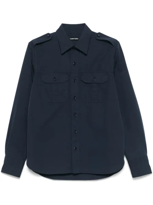 TOM FORD chemise en popeline - Bleu - TOM FORD - Modalova
