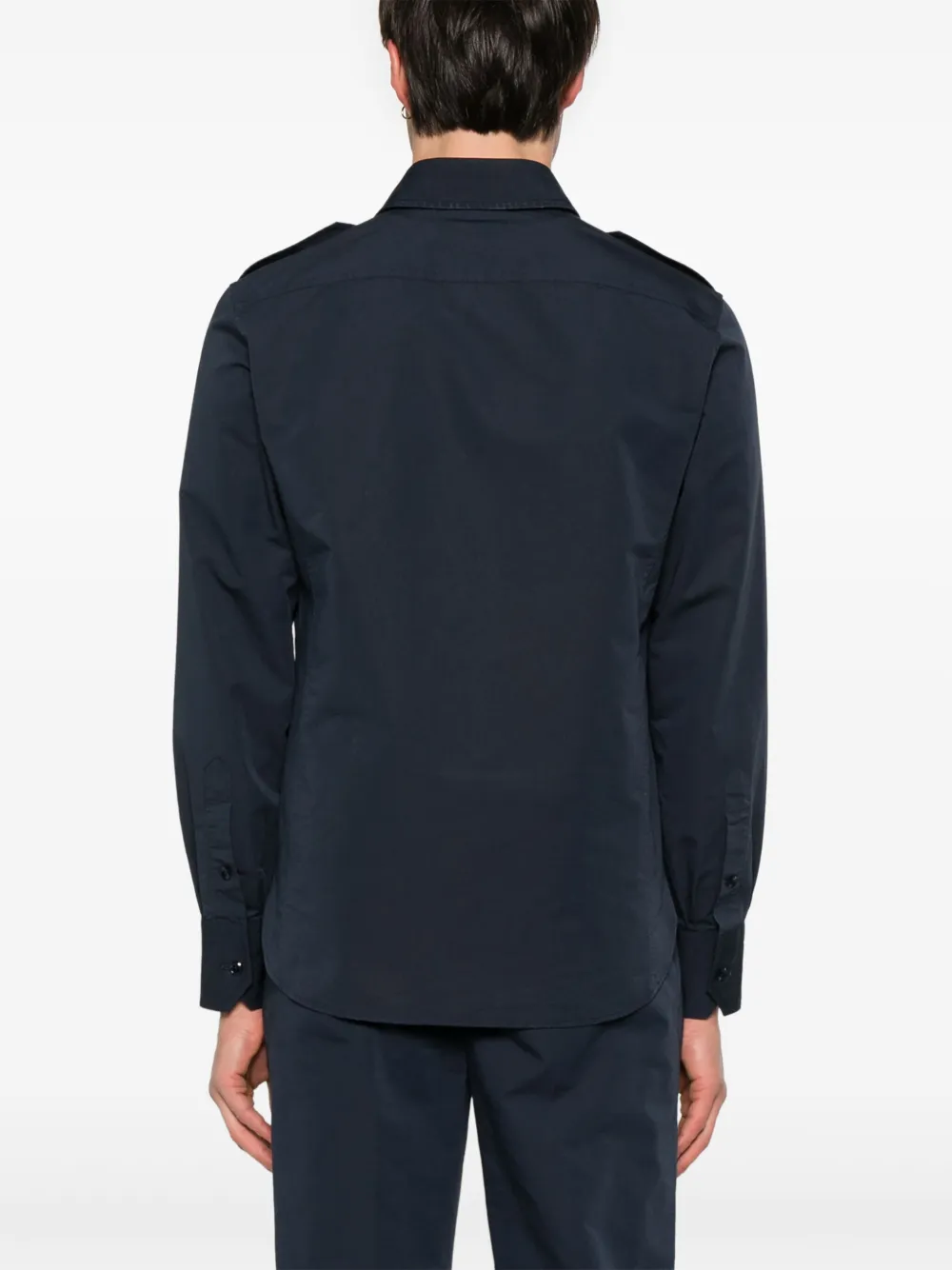 TOM FORD Popeline overhemd Blauw