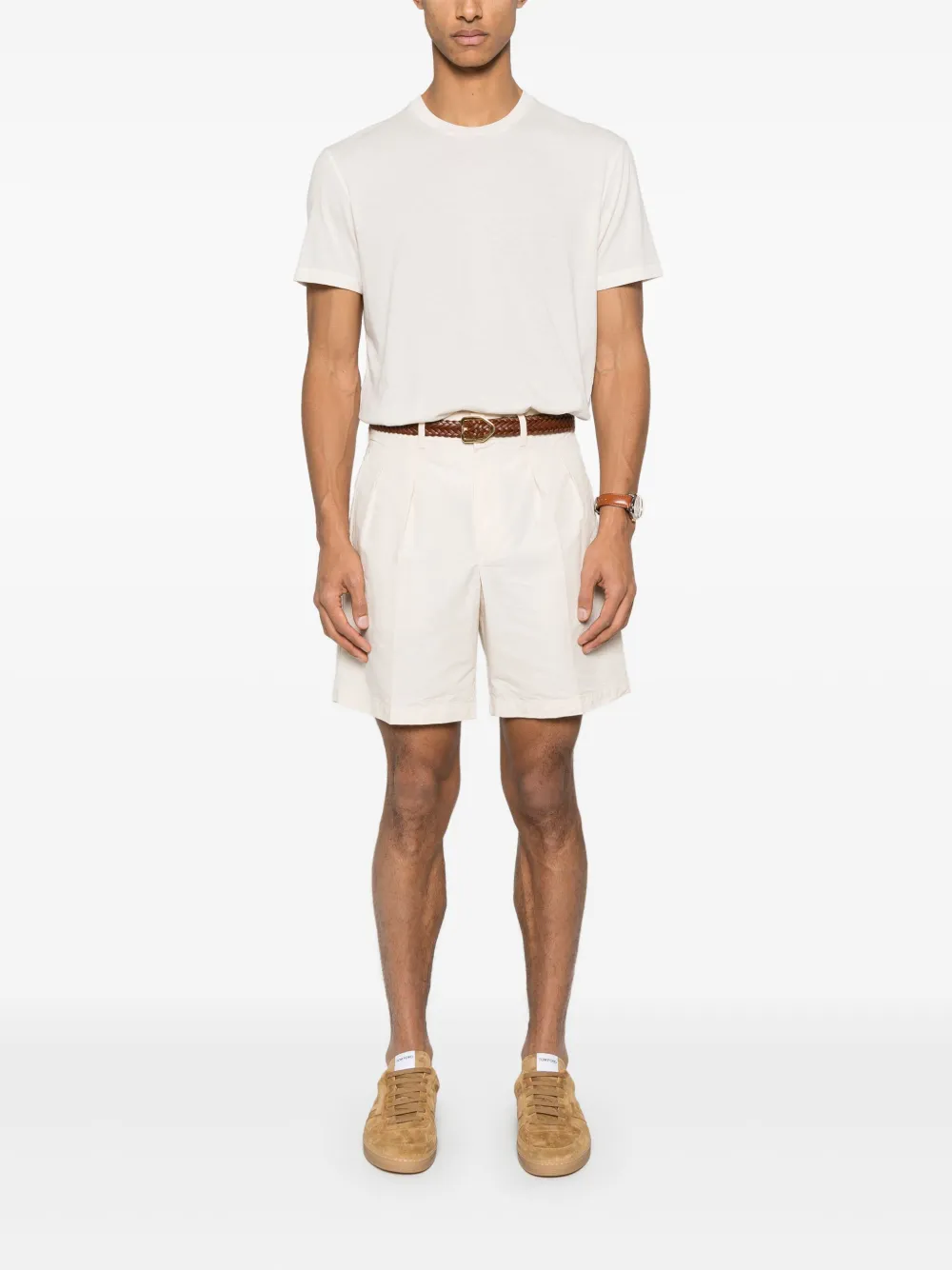 TOM FORD poplin tailored shorts - Beige