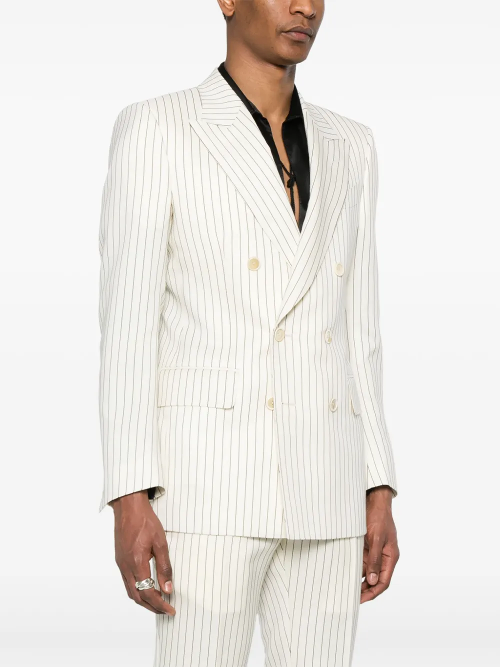 TOM FORD Gestreepte blazer Beige