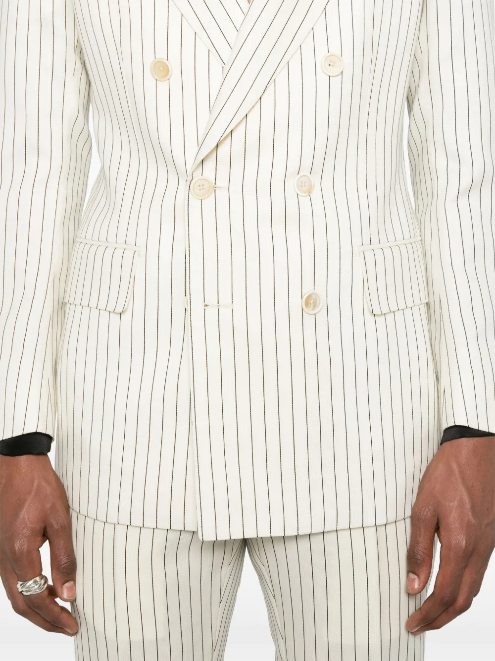 TOM FORD Gestreepte blazer Beige