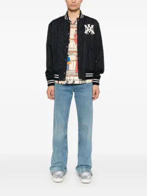 アミリ AMIRI MA ハリウッド ピンストライプ ボンバージャケット アミリ AMIRI MA ハリウッド ピンストライプ ボンバージャケット