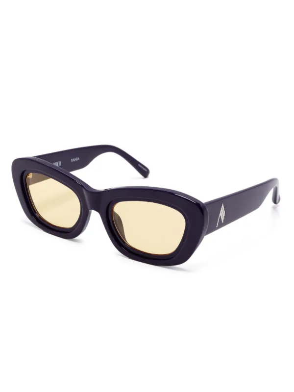 THE ATTICO for Linda Farrow Cat Eye Rania Sunglasses The Attico - Rania Cat Eye Sunglasses in Black - Sunglasses  main image 4