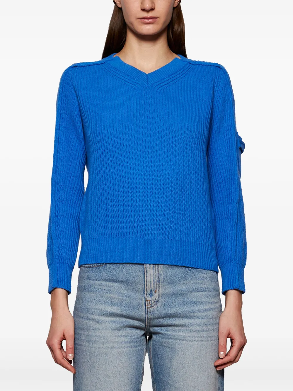 Victoria Beckham Trui met V-hals Blauw