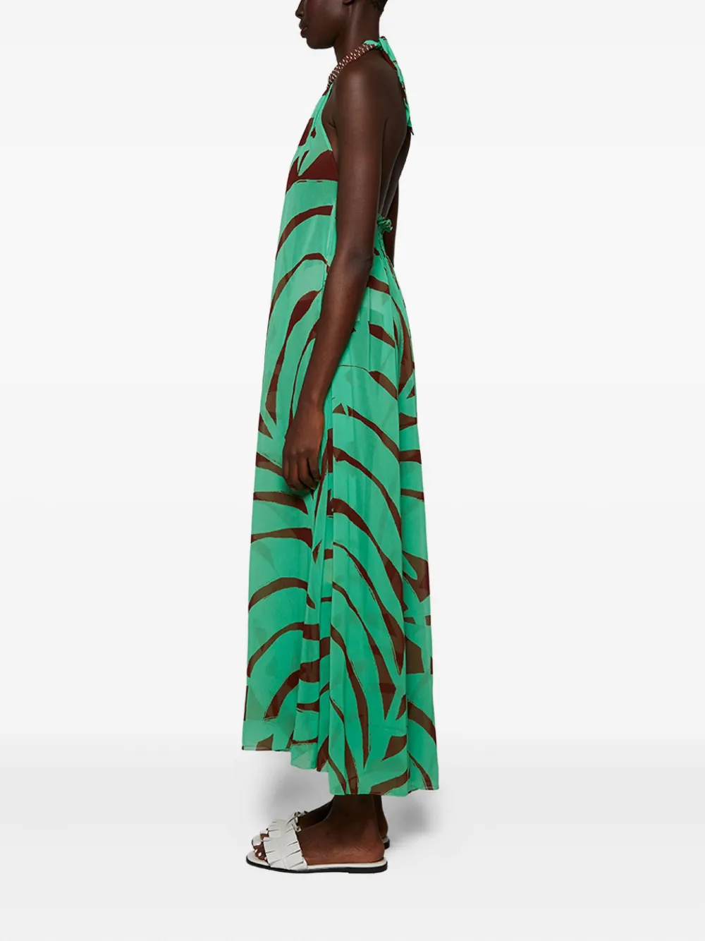 Shop Johanna Ortiz Abstract-print Midi Dress