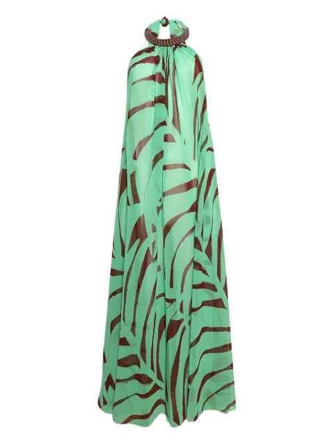 Johanna Ortiz vestido midi con estampado abstracto