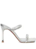 Amina Muaddi 95mm Diana mules - Silver