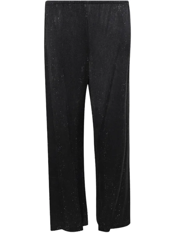 Alexander Wang Sparkle-detail Wide-leg Trousers in Black