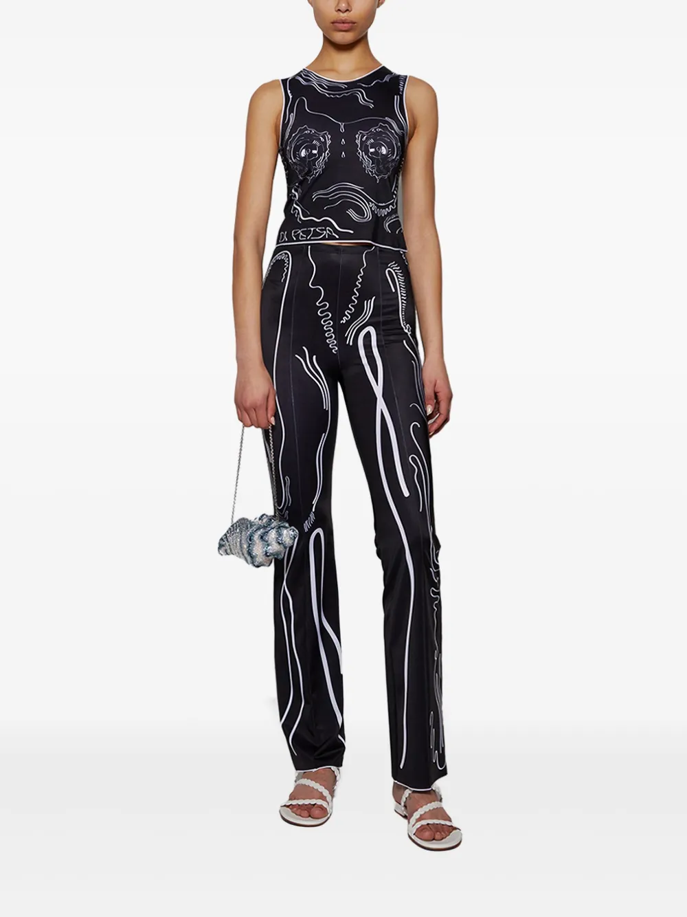 Di Petsa printed trousers - Zwart