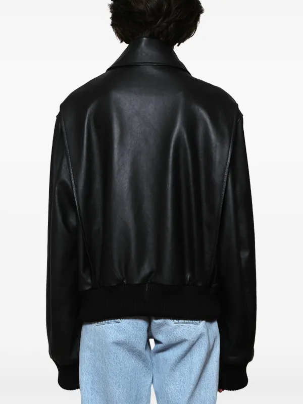 Christopher Esber Leather Bomber Jacket | Black | FARFETCH