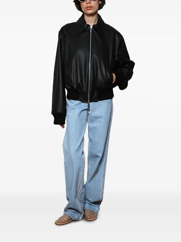 【関税込み】Christopher Esber レザー ジャケット Christopher Esber Leather Bomber Jacket | Black | FARFETCH
